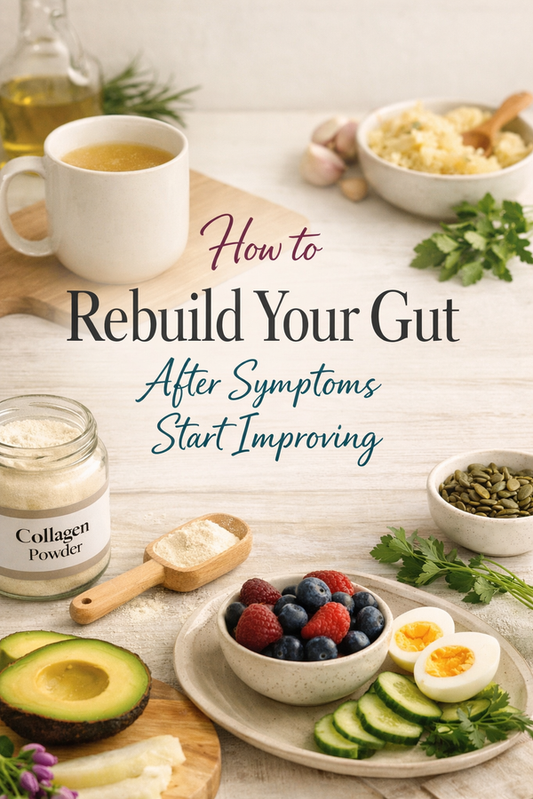 Gut healing happens in stages. Learn what happens after symptoms improve and how digestion rebuilds through stable habits, nourishing foods, and microbiome recovery.