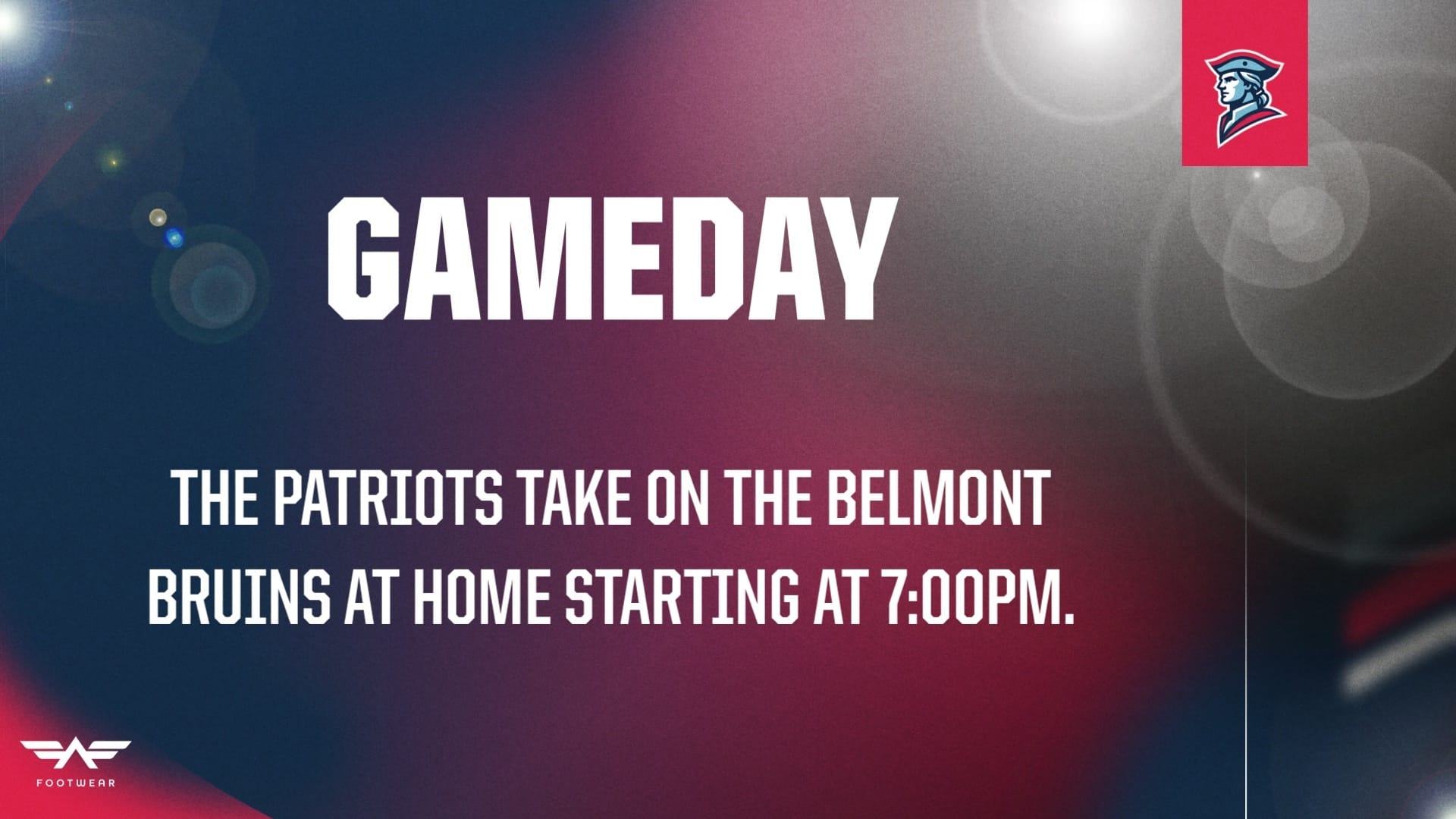 Afterglow gameday graphic without a photo
