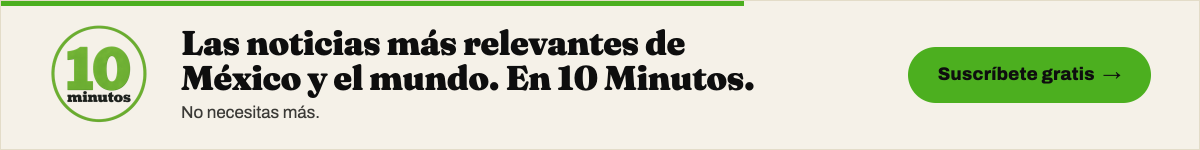Suscríbete gratis a 10 Minutos