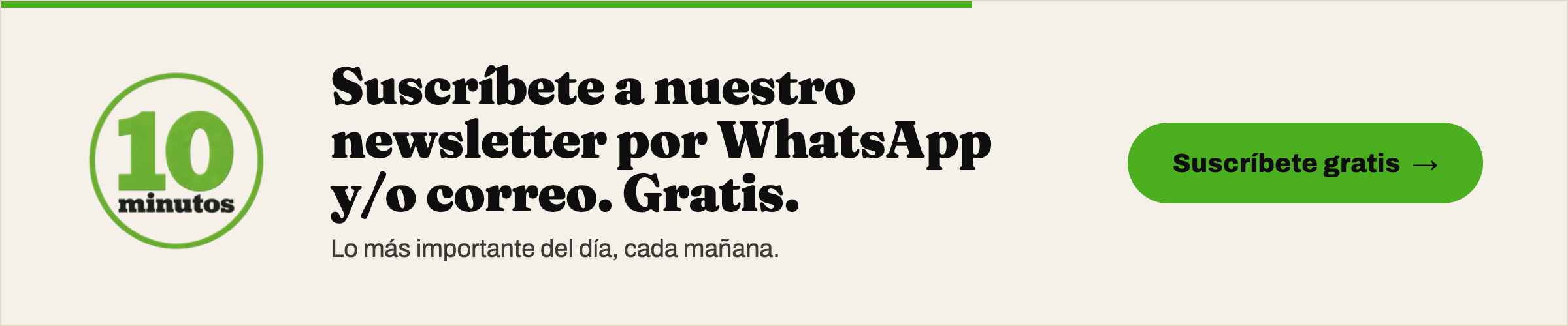 Suscríbete gratis al newsletter de 10 Minutos
