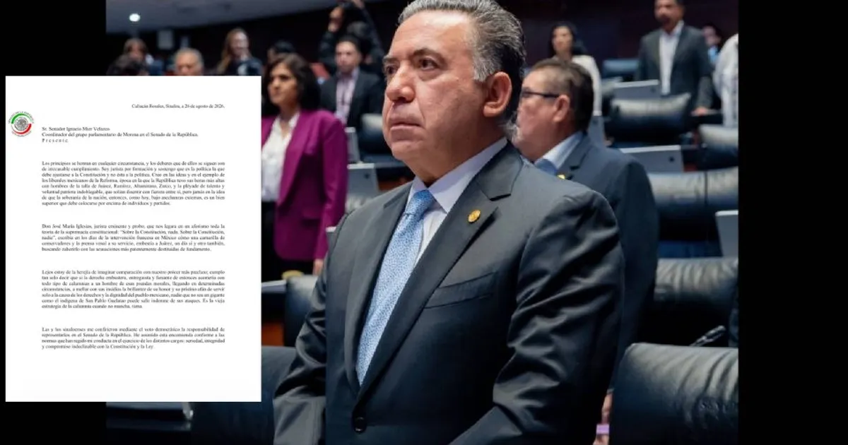 Inzunza se separa del grupo parlamentario de Morena