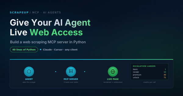 How to Give Your AI Agent Live Web Access: Build a Web Scraping MCP Server in Python