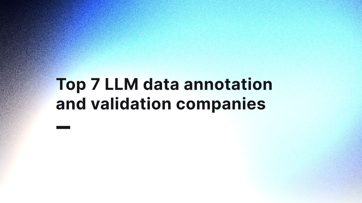 Top 7 LLM data annotation and validation companies