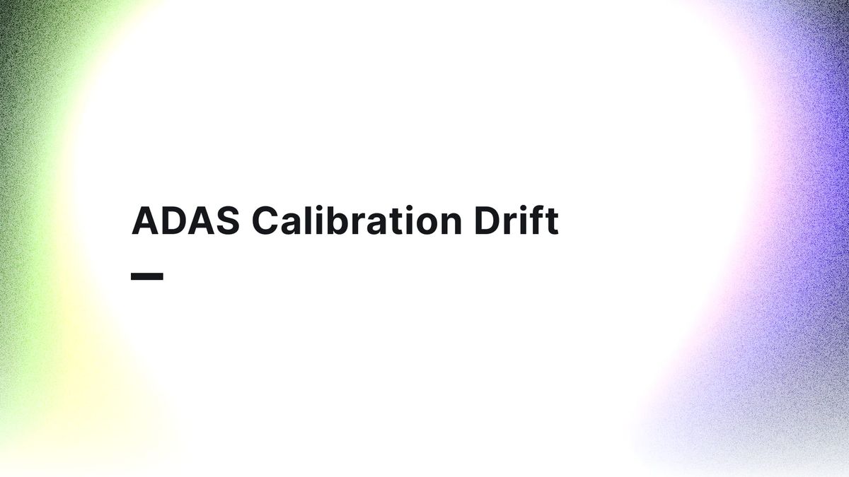Detecting external calibration drift in ADAS