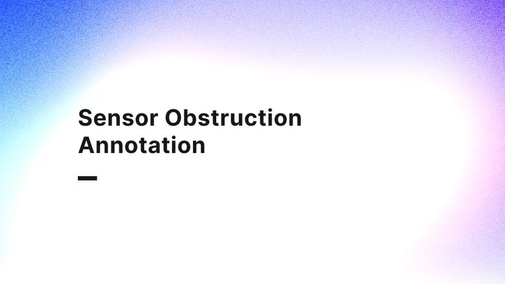 Sensor soiling and obstruction annotation