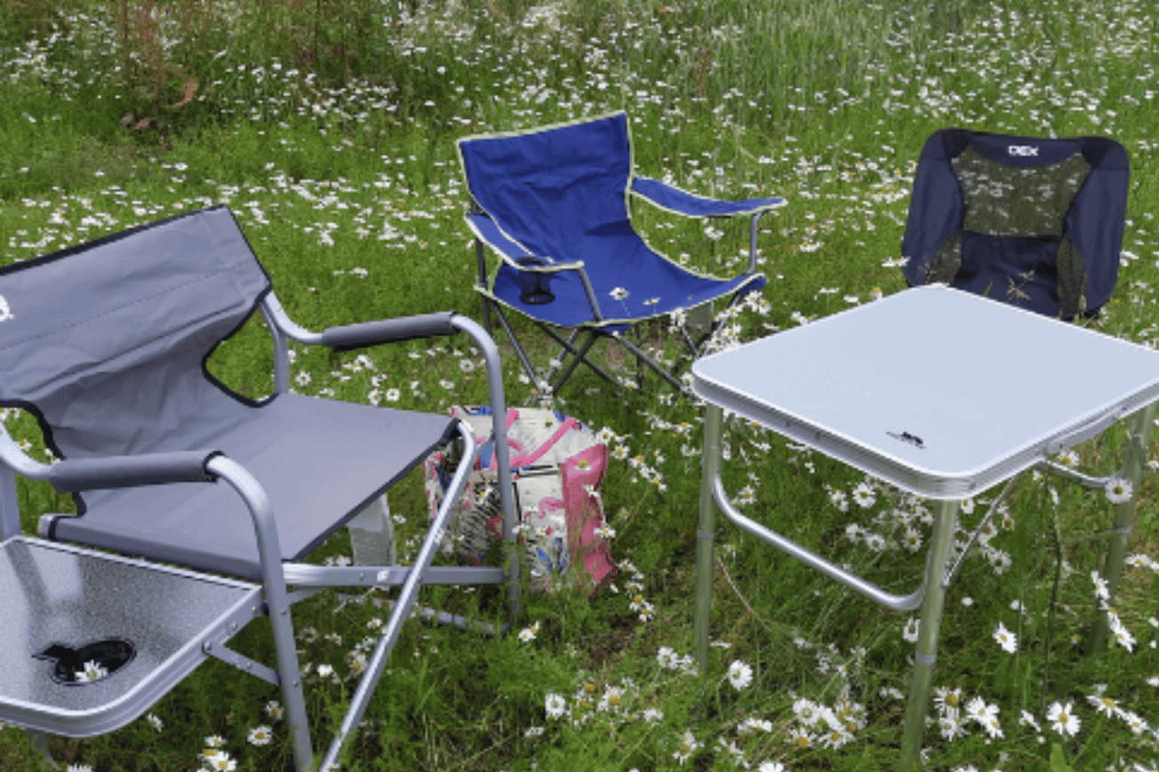 A range of camping chairs for picnics