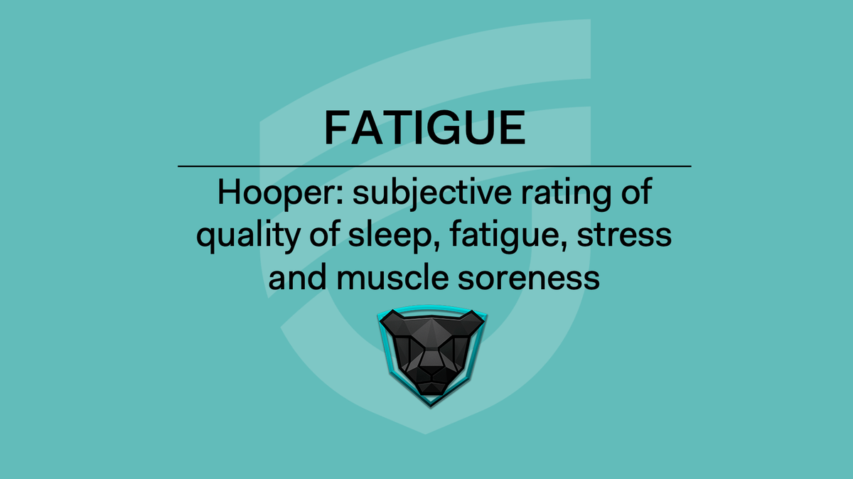 FATIGUE - Hooper: subjective rating of quality of sleep, fatigue, stress and muscle soreness