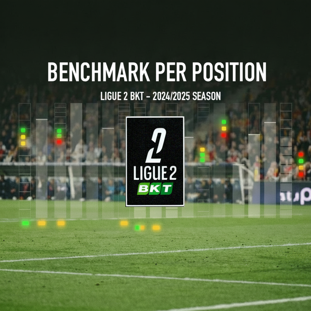 Ligue 2 BKT (France) - Benchmarks per position : Season 2024-2025