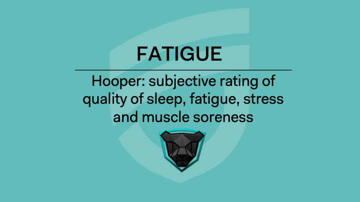 FATIGUE - Hooper: subjective rating of quality of sleep, fatigue, stress and muscle soreness