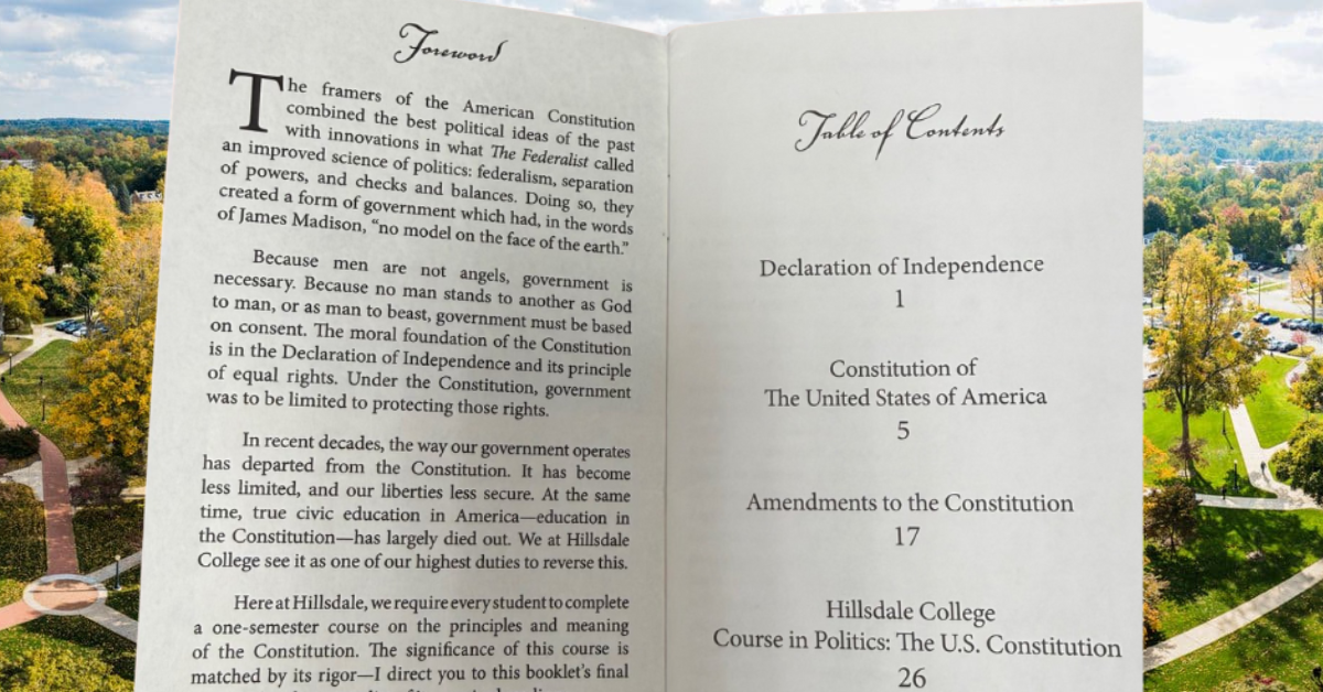 Sticker Shock: Hillsdale’s Constitution (Propaganda) Revealed