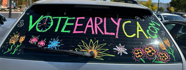 RearView Resistance "car-casts" the Vote Early message