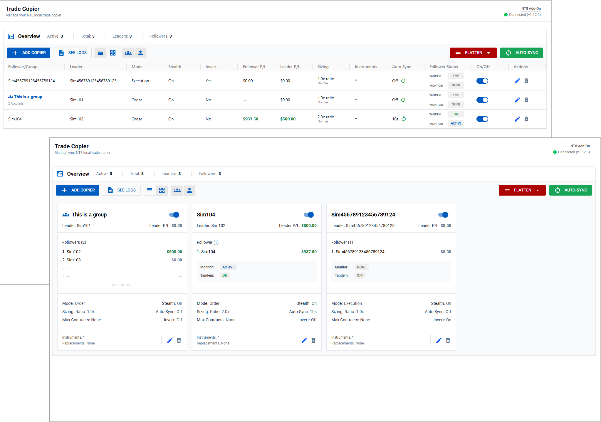 NinjaTrader trade copier software