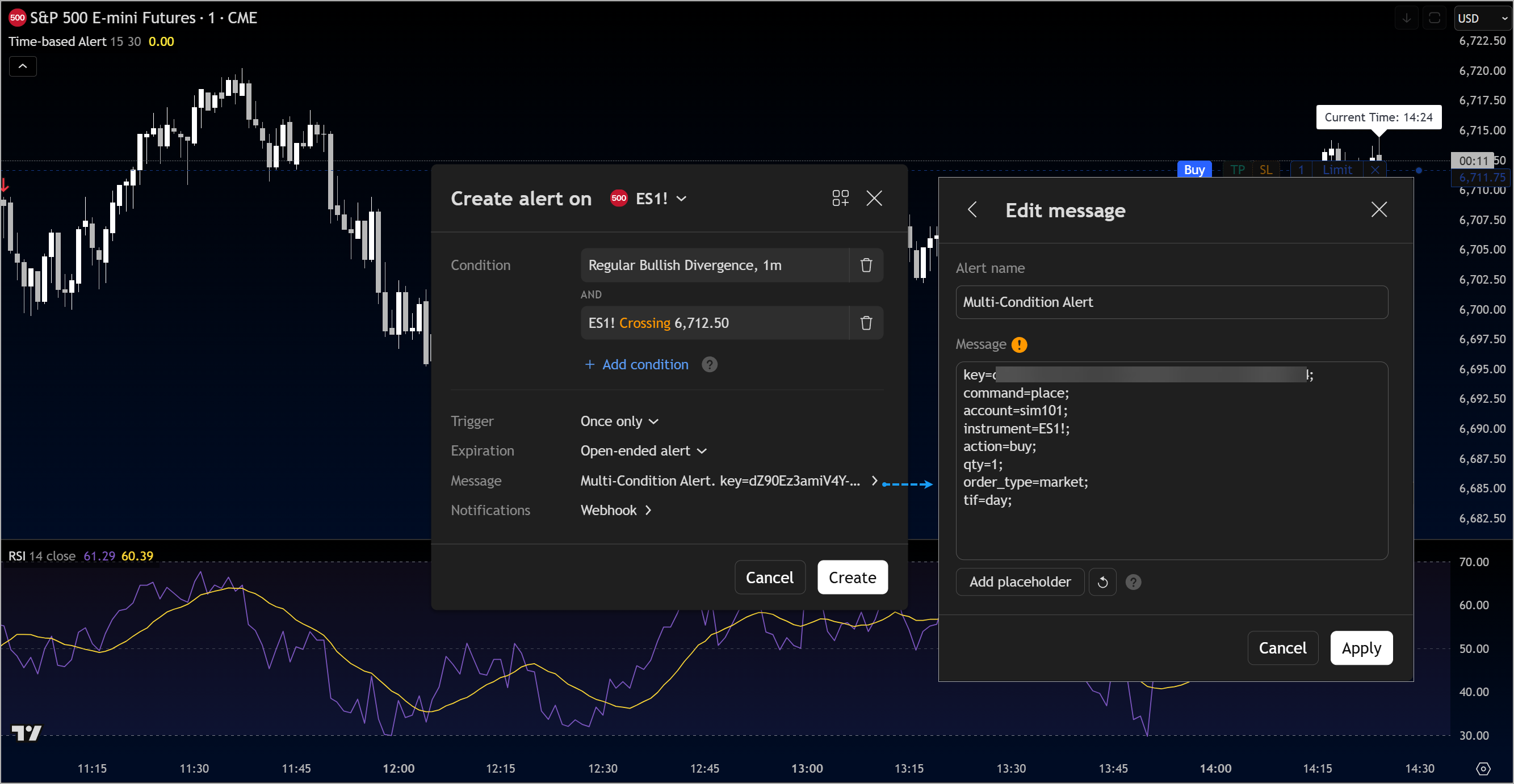 crosstrade compatible webhook message