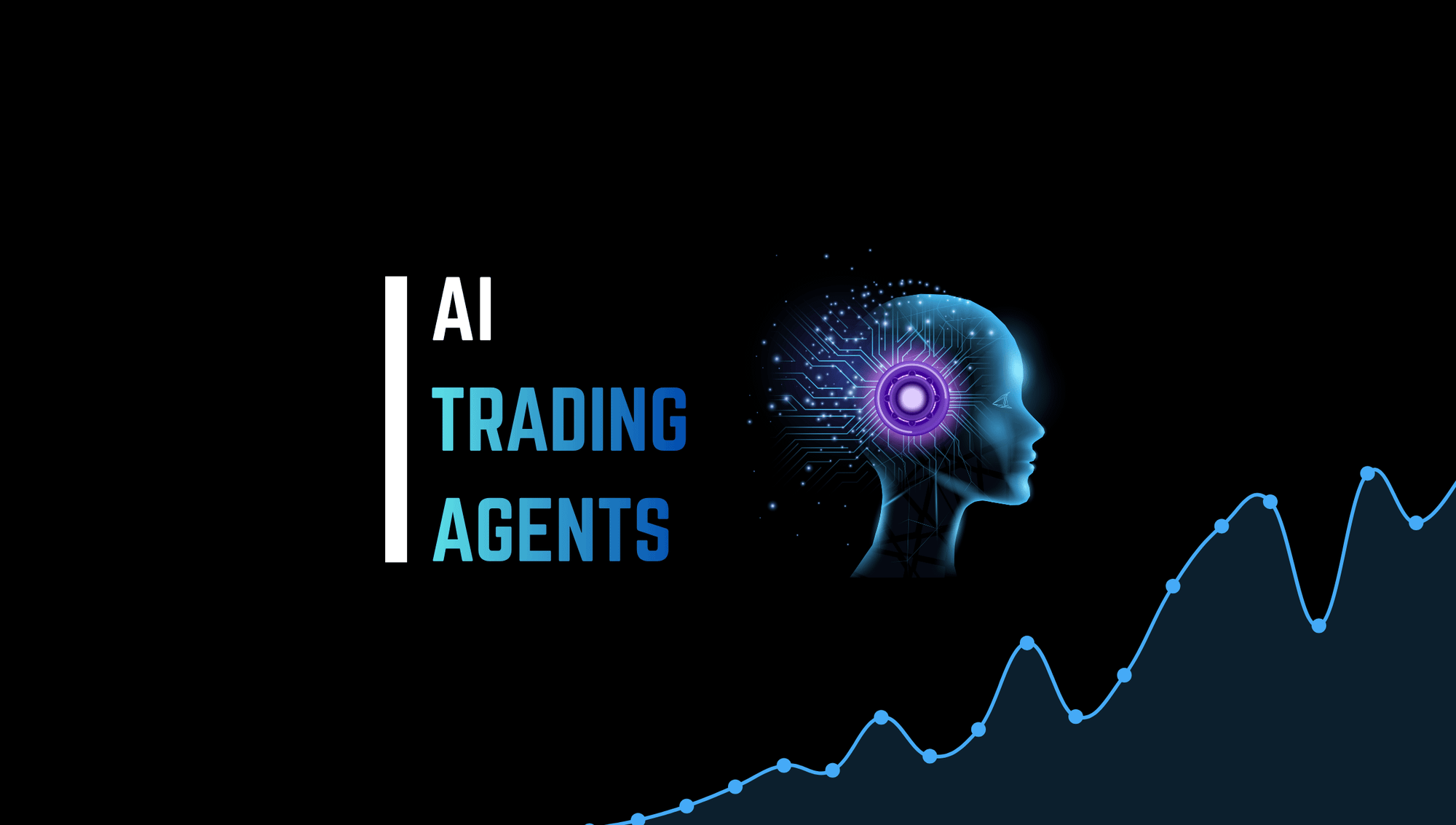 stock chart with black background and text ai trading agen