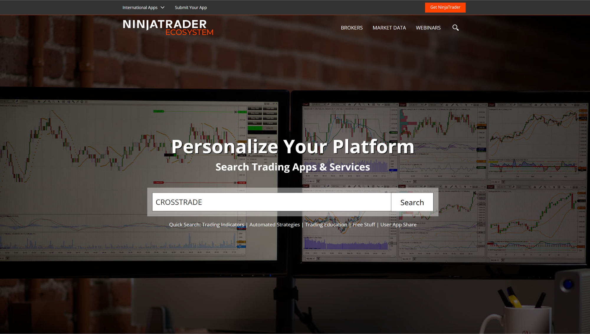 crosstrade-inside-searchbar-of-ninjatrader-ecosystem