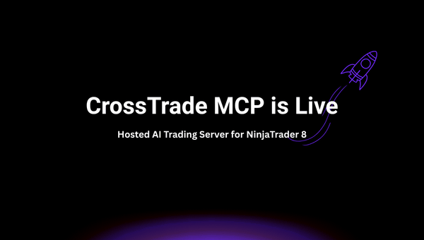 crosstrade-mcp-is-live-ai-hosted-trading-server-for-ninjatrader-8-black-background-purple-highlight