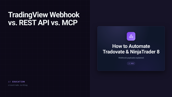 Tradovate automation through webhooks, REST, MCP, and WebSocket availability