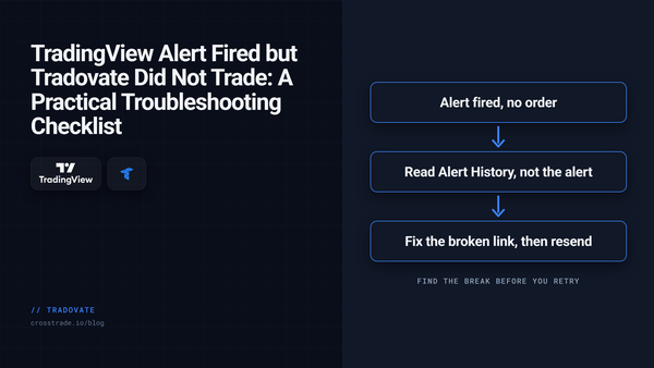 TradingView Alert Fired but Tradovate Did Not Trade: A Practical Troubleshooting Checklist