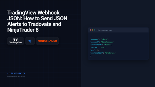 TradingView Webhook JSON: How to Send JSON Alerts to Tradovate and NinjaTrader 8