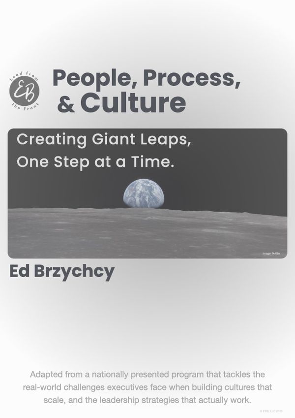 Working on People, Process, and Culture