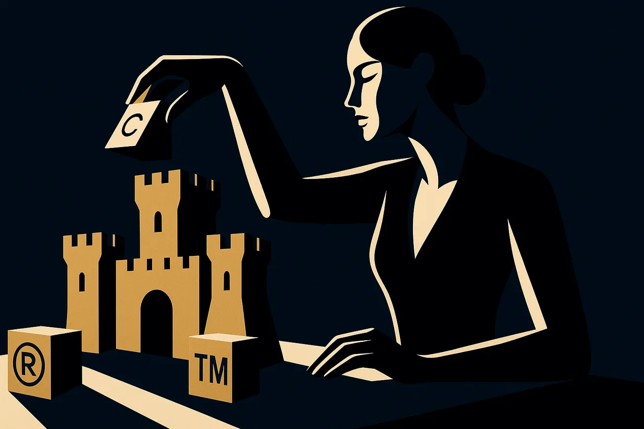 Entrepreneur placing her valuable IP behind fortified walls.