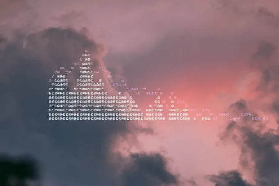 Source preview of amogus: A text-character audio visualizer rather than a conventional strip of solid bars