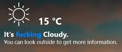 Creator source preview of AuthenticWeather for Rainmeter