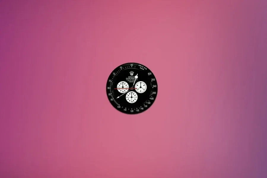 Source preview of Black Rolex: A black Rolex-style watch-dial clock for the desktop