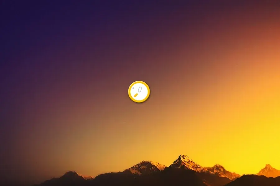 Source preview of Caruso Clock: A small analog clock with six source-listed colors