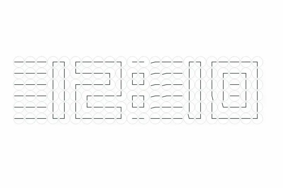 Source preview of Clock Million Times: A large time display built around simultaneous rotating clock elements, according to the source description