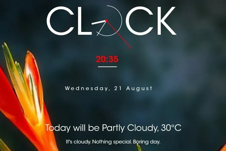 Source preview of Clocki Rainmeter Skin credited to HipHopium