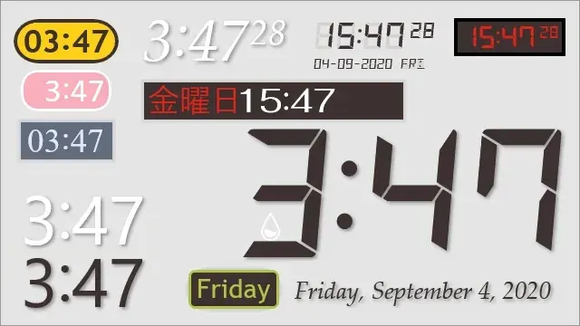 Creator source preview of ClockMoe Rainmeter Skin