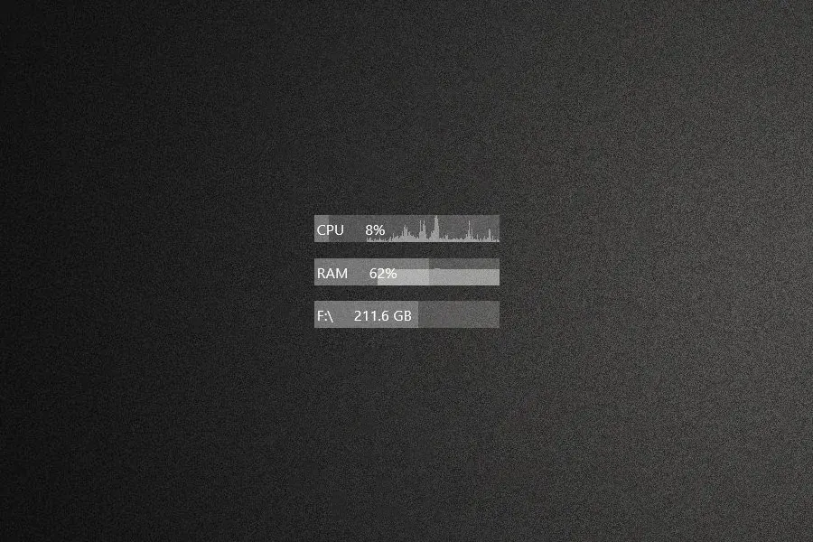 Source preview of ColdWhite Rainmeter Skin credited to Skryyne