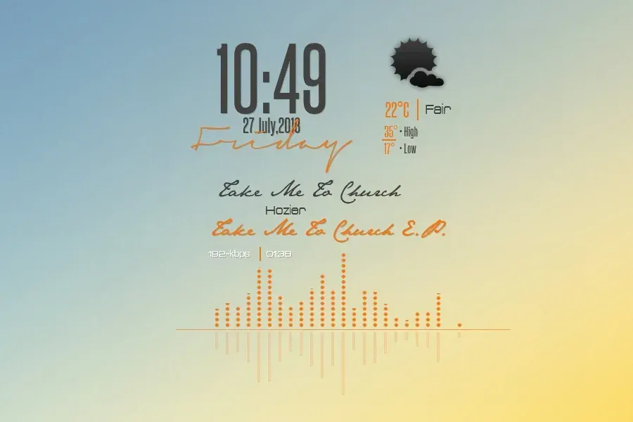 Source preview of Conky Vision Rainmeter Theme credited to HipHopium