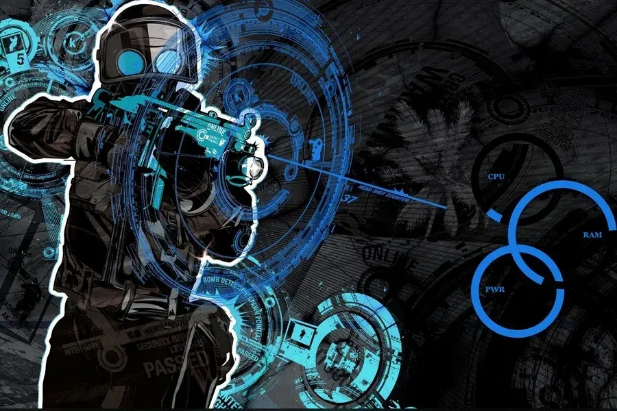 Source preview of Counter-Strike System Stats Rainmeter Skin credited to Rasylver
