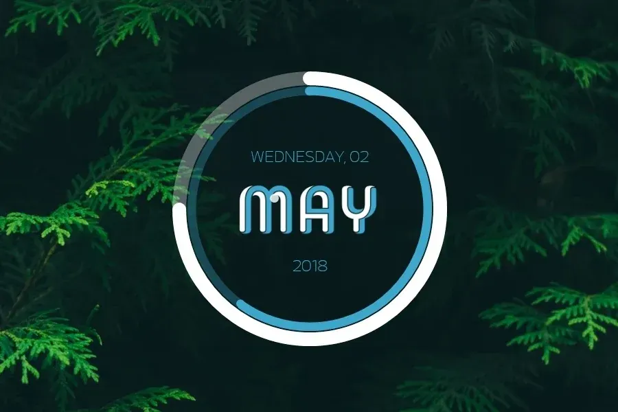 Source preview of Cronotopo Clock Rainmeter Skin credited to lucamennoia