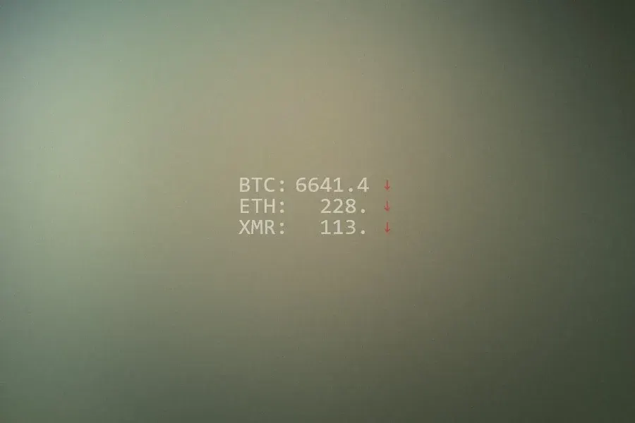 Source preview of Crypto Ticker 1.2 Rainmeter Skin credited to Coolancs