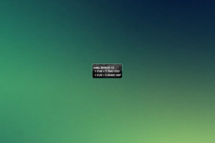 Source preview of Currency Euro Rainmeter Skin credited to balazslaci
