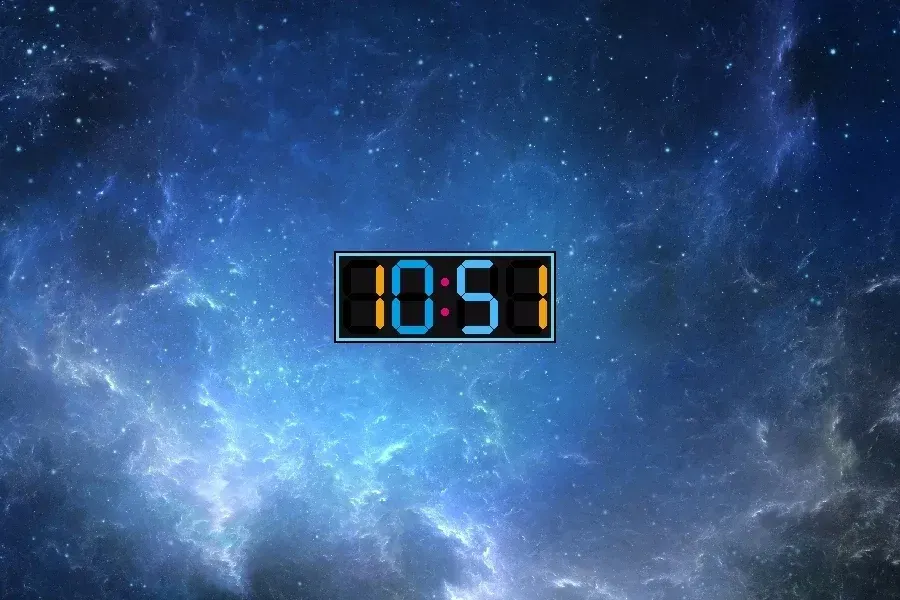 Source preview of DigiTime and DigiDate Rainmeter Skin credited to TheWolfBunny