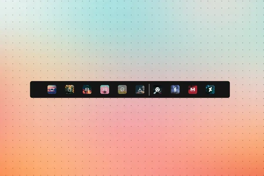Source preview of Dock Rainmeter Skin credited to HipHopium