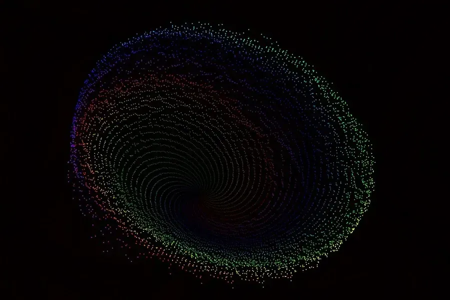 Source preview of HoloFFT Rainmeter Skin credited to killall-q