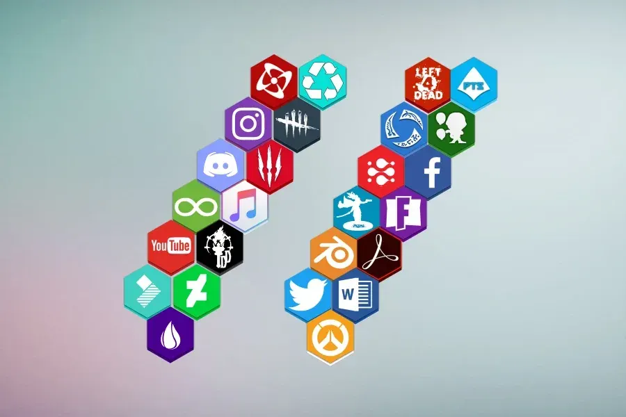 Source preview of Honeycomb Additional Pack Rainmeter Skin credited to rafii2198