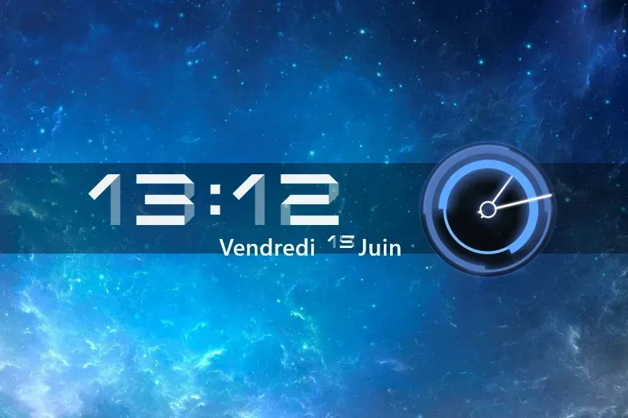 Source preview of HoneyComb Clock Rainmeter Skin credited to marcarnal