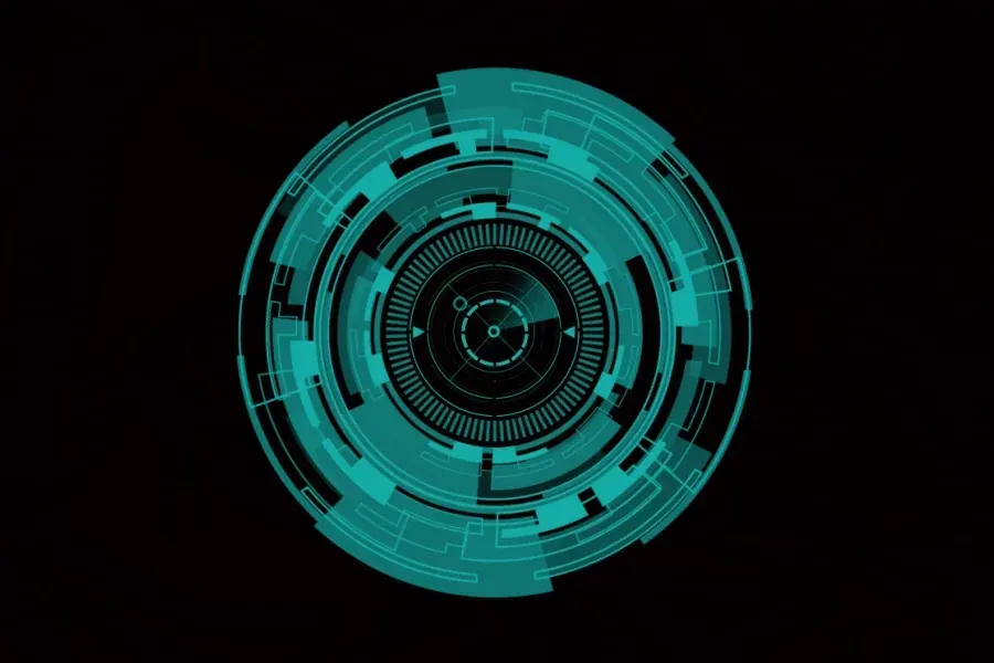 Source preview of HUD Circle Rainmeter Skin credited to hekee