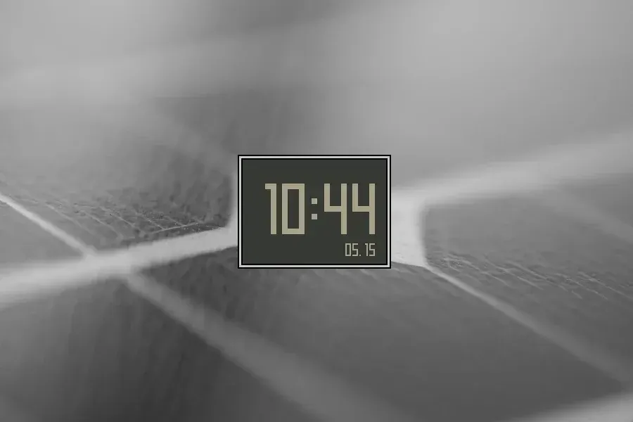 Source preview of Hyouka Home Phone Clock Rainmeter Skin credited to TheWolfBunny