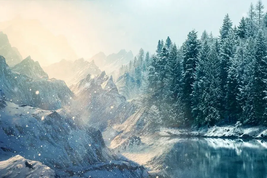 Source preview of IcyStorm (Snow effect) Rainmeter Skin credited to TheIcyStar
