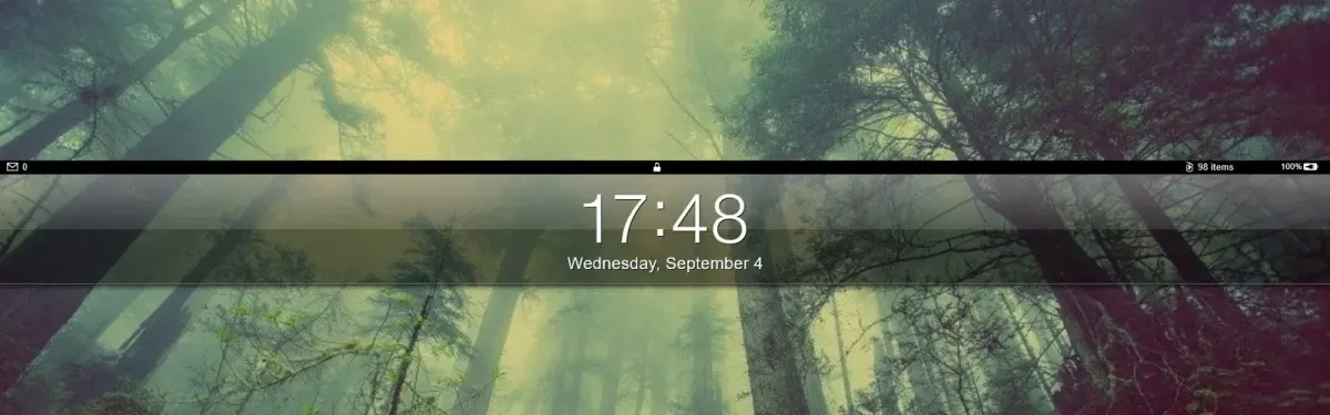 Source preview of iPad Clock Rainmeter Theme credited to Xyrfo