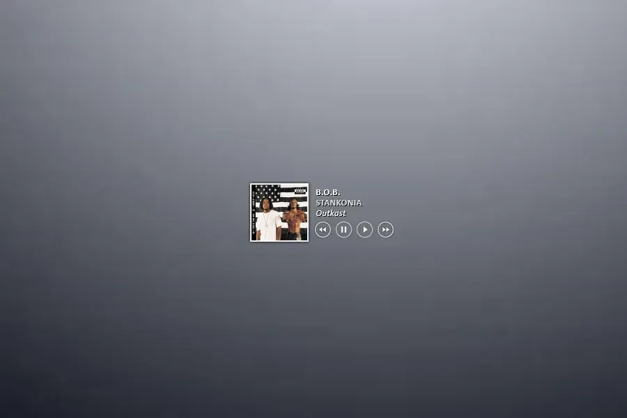Source preview of iTunes Player Rainmeter Skin credited to maxvanijsselmuiden