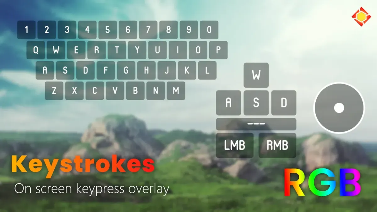 Creator source preview of Keystrokes Rainmeter Skin