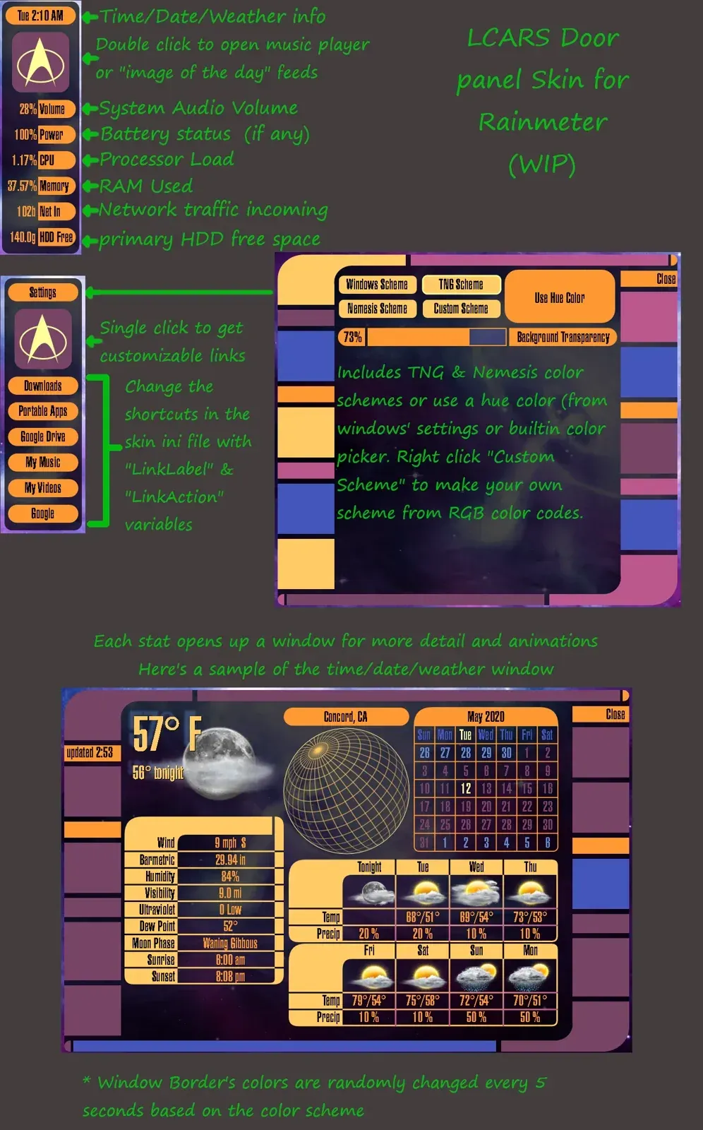 Source documentation preview of LCARS Door for Rainmeter